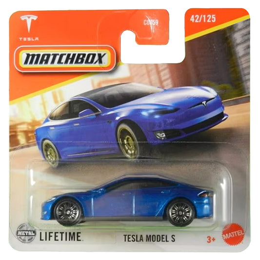 Matchbox - Tesla Model S Blue (SC) 2025 MBX City (JBR42)