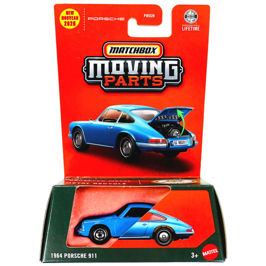 Matchbox Moving Parts 2026 - 1964 Porsche 911 Blue