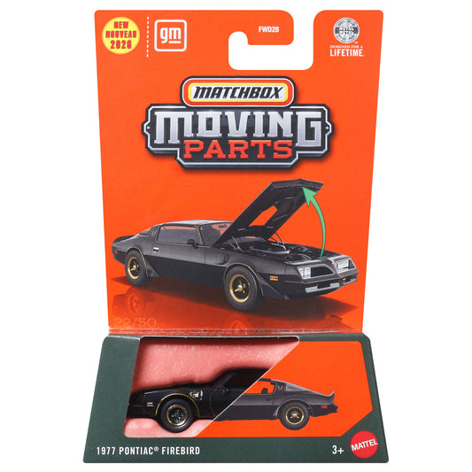 Matchbox Moving Parts 2026 - 1977 Pontiac Firebird Black (JHV29)