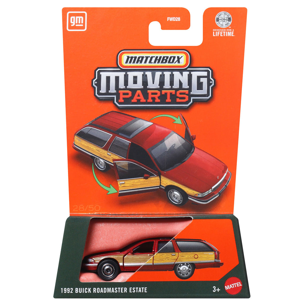 Matchbox Moving Parts 2026 - 1992 Buick Roadmaster Estate Red (JHV62)