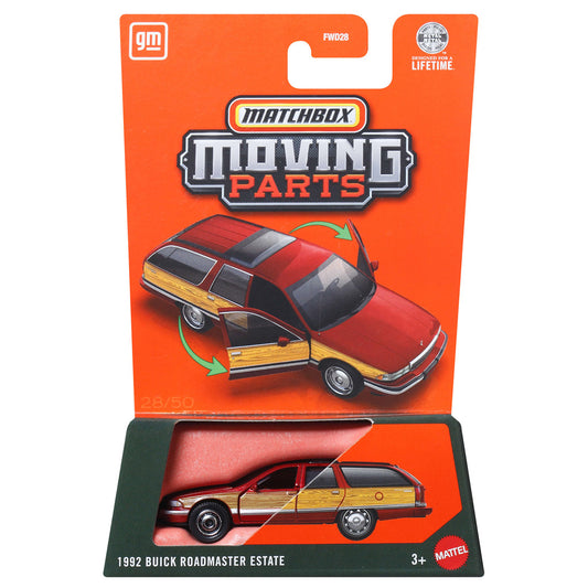 Matchbox Moving Parts 2026 - 1992 Buick Roadmaster Estate Red (JHV62)