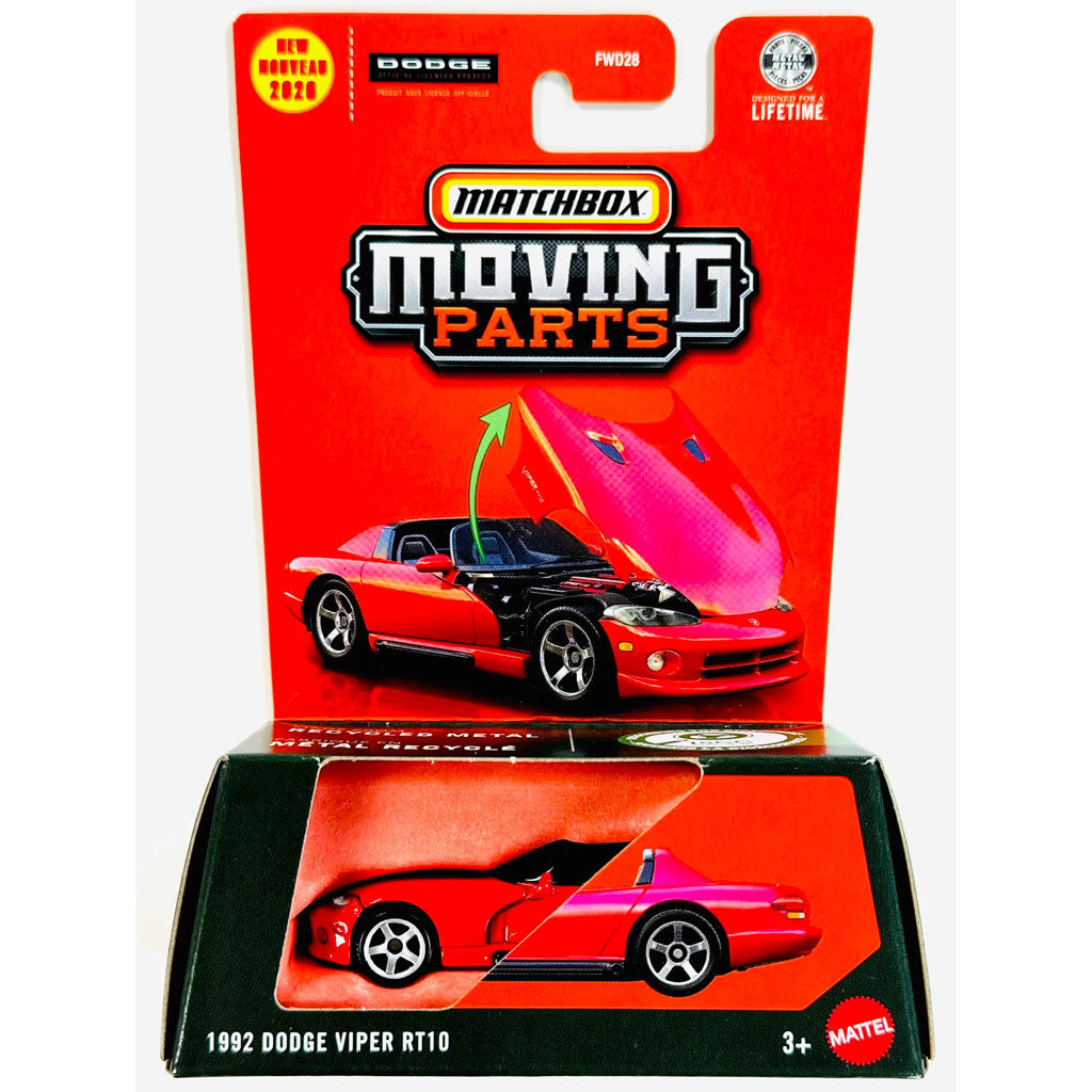 Matchbox Moving Parts 2026 - 1992 Dodge Viper RT10 Red (JHV40)