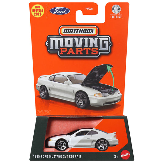 Matchbox Moving Parts 2026 - 1995 Ford Mustang SVT Cobra R White