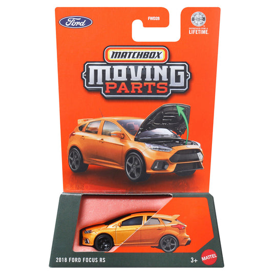 Matchbox Moving Parts 2026 - 2018 Ford Focus RS Orange (JHV47)