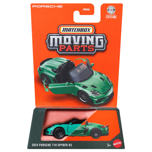 Matchbox Moving Parts 2026 - 2024 Porsche 718 Spyder RS Green (JHV66)