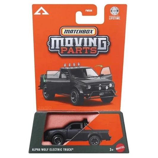 Matchbox Moving Parts 2026 - Alpha Wolf Electric Truck Black (JHV59)