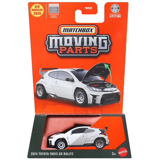 Matchbox Moving Parts 2026 - 2024 Toyota Yaris GR Rally2 White (JHV36)