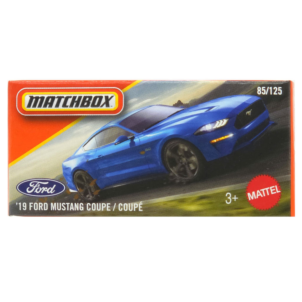 Matchbox Power Grabs - '19 Ford Mustang Coupe Blue (2026 Road Trip)