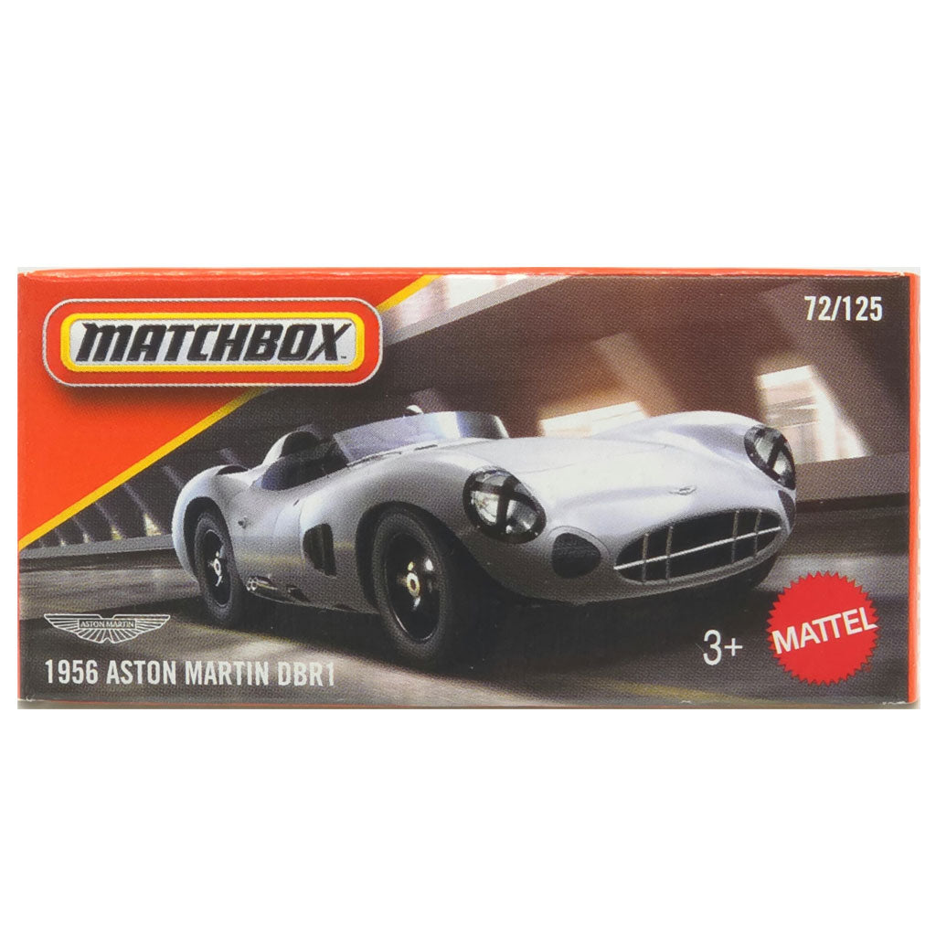 Matchbox Power Grabs - 1956 Aston Martin DBR1 Grey (2026 MBX Showroom)