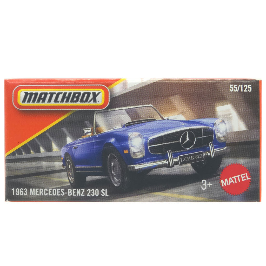 Matchbox Power Grabs - 1963 Mercedes-Benz 230 SL Blue (2026 Showroom)