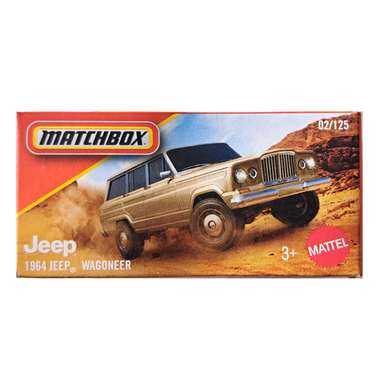 Matchbox Power Grabs - 1964 Jeep Wagoneer Bronze (JBV73) (1:64 Scale)