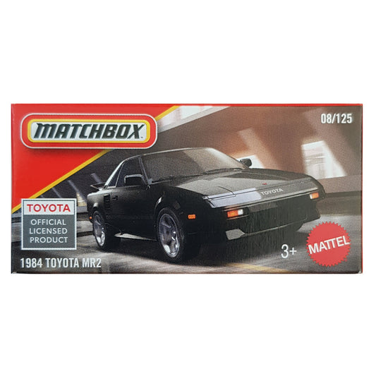 Matchbox Power Grabs - 1984 Toyota MR2 Black (JBV69) (1:64 Scale)