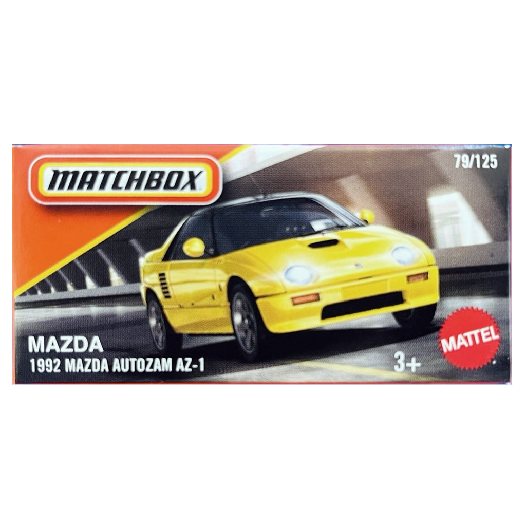 Matchbox Power Grabs - 1992 Mazda Autozam AZ-1 Yellow (JBV66) (1:64)