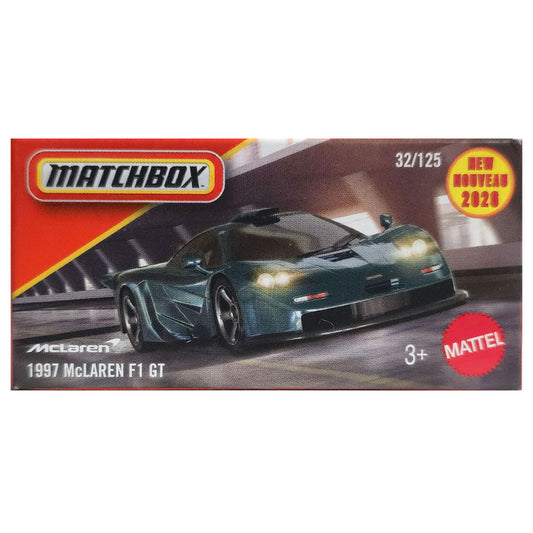Matchbox Power Grabs - 1997 McLaren F1 GT Green (2026 MBX Showroom)