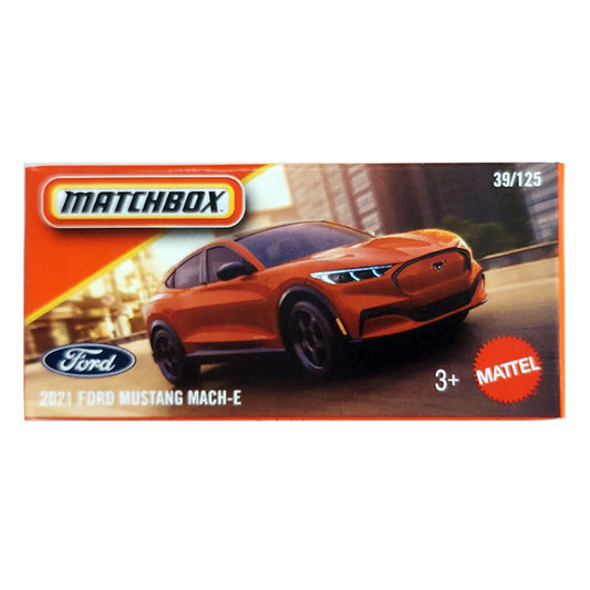 Matchbox Power Grabs - 2021 Ford Mustang Mach-E Orange (JBV27) (1:64)