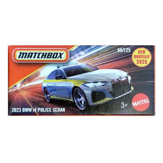 Matchbox Power Grabs - 2023 BMW i4 Police Sedan (2025 MBX Rescue)