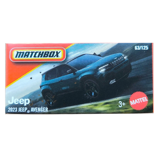 Matchbox Power Grabs - 2023 Jeep Avenger Grey / Blue (JBV39) (1:64)