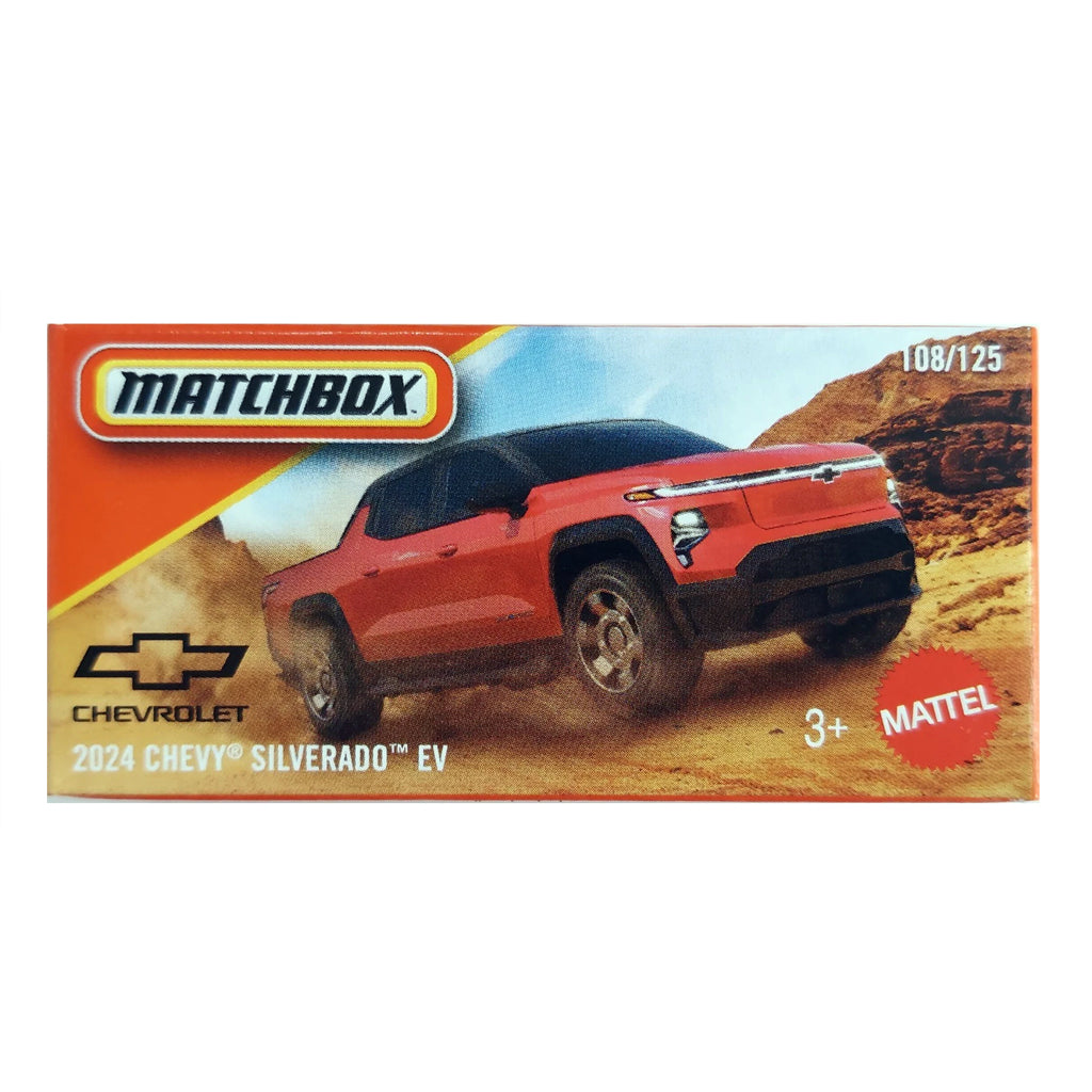Matchbox Power Grabs - 2024 Chevy Silverado EV Red (JBV77) (1:64)