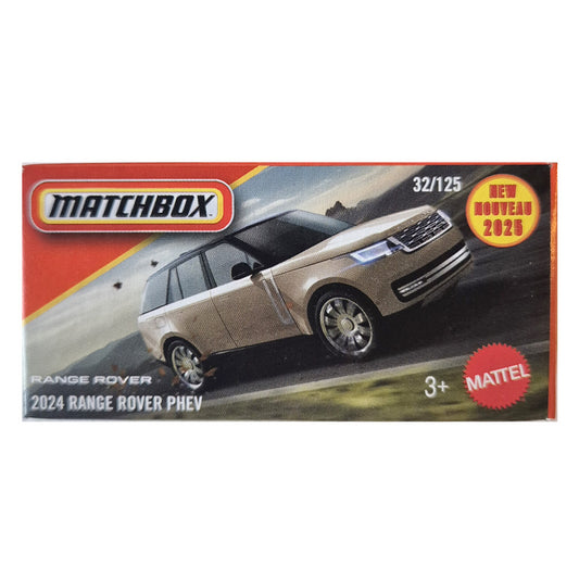 Matchbox Power Grabs - 2024 Range Rover PHEV Gold (JBV10) (1:64 Scale)