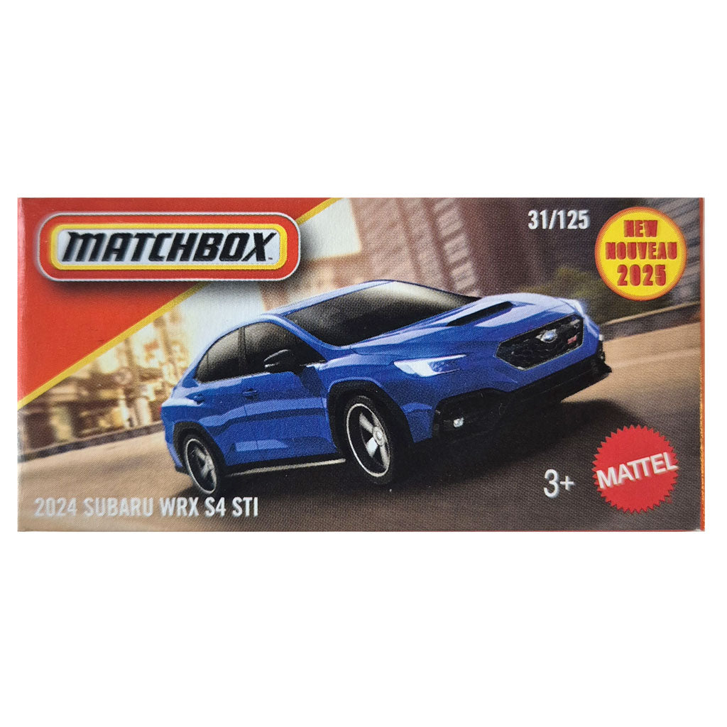 Matchbox Power Grabs - 2024 Subaru WRX S4 STI Blue (2025 MBX City)