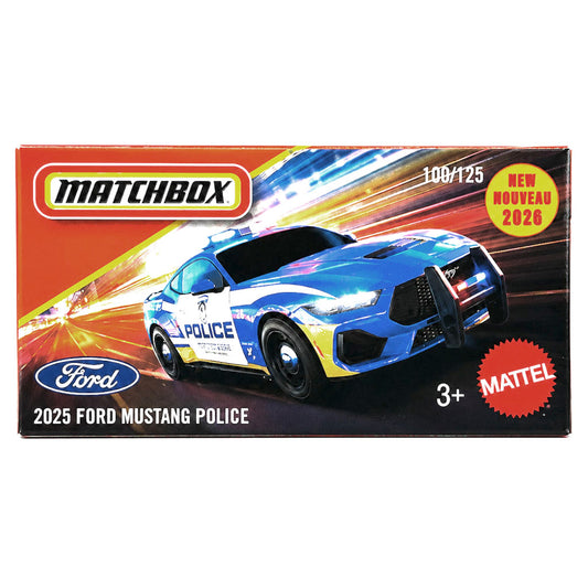 Matchbox Power Grabs - 2025 Ford Mustang Police (2026 MBX Rescue)