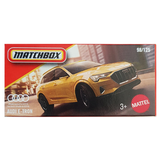 Matchbox Power Grabs - Audi E-Tron Yellow (JBV32) (1:64 Scale)