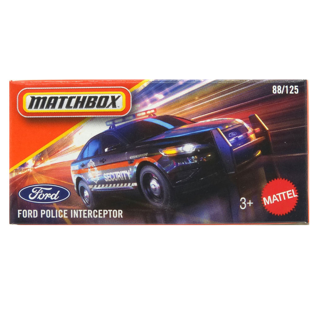 Matchbox Power Grabs - Ford Police Interceptor Black (2026 MBX Rescue)