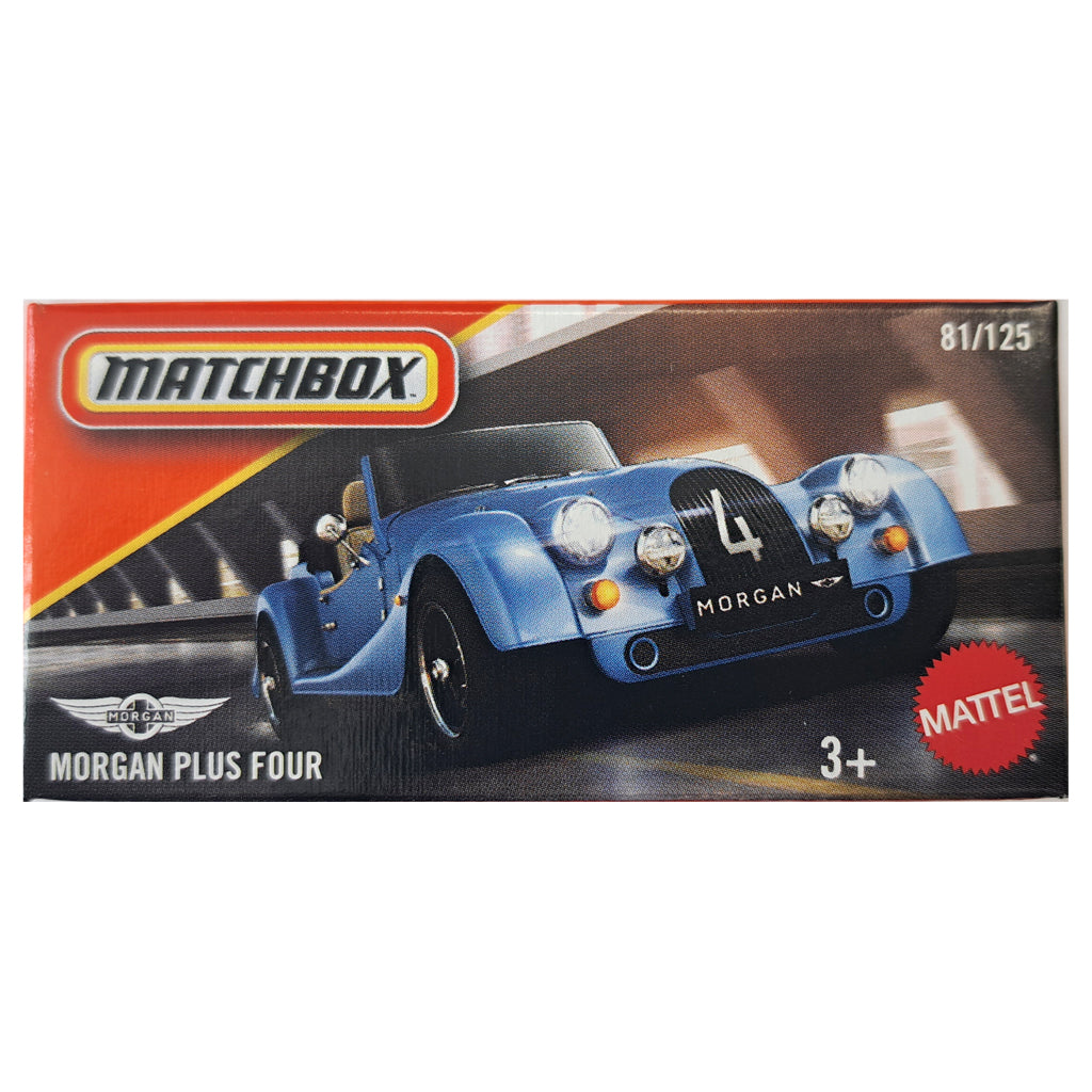 Matchbox Power Grabs - Morgan Plus Four Blue (JBV61) (1:64 Scale)