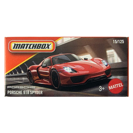 Matchbox Power Grabs - Porsche 918 Spyder Red (JBV63) (1:64)