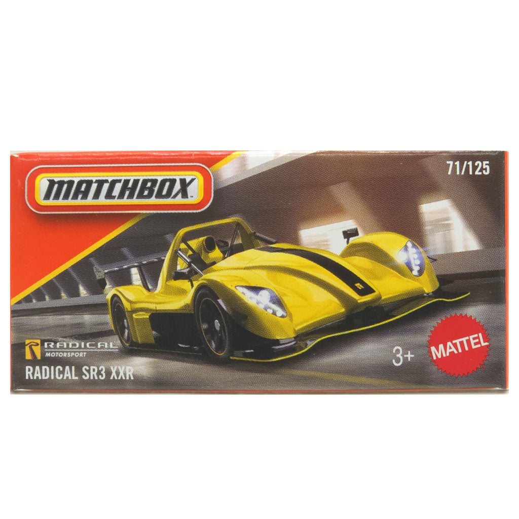 Matchbox Power Grabs - Radical SR3 XXR Yellow (2026 MBX Showroom)