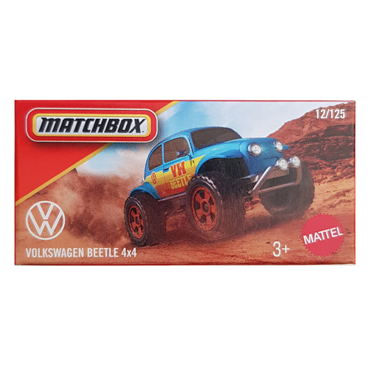 Matchbox Power Grabs - Volkswagen Beetle 4x4 Blue (JBV89) (1:64 Scale)