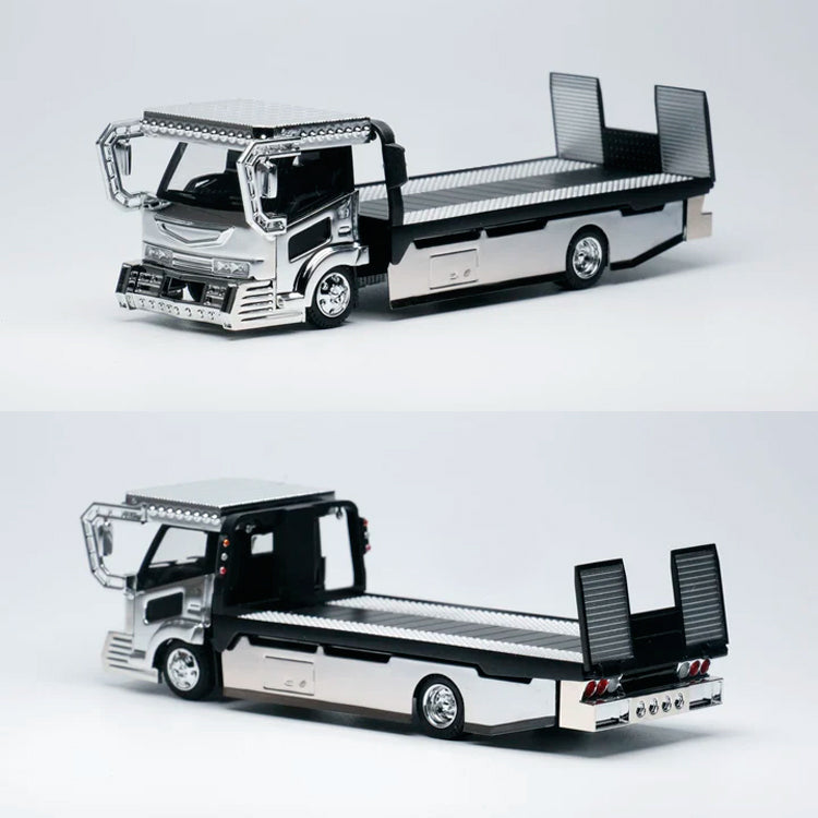 Microturbo Custom Dekotora Tow Truck Silver (1/64) (Tatty Box)