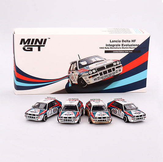 Mini GT Lancia Delta HF Integrale 1992 Martini Racing (4 Car Set) 1:64