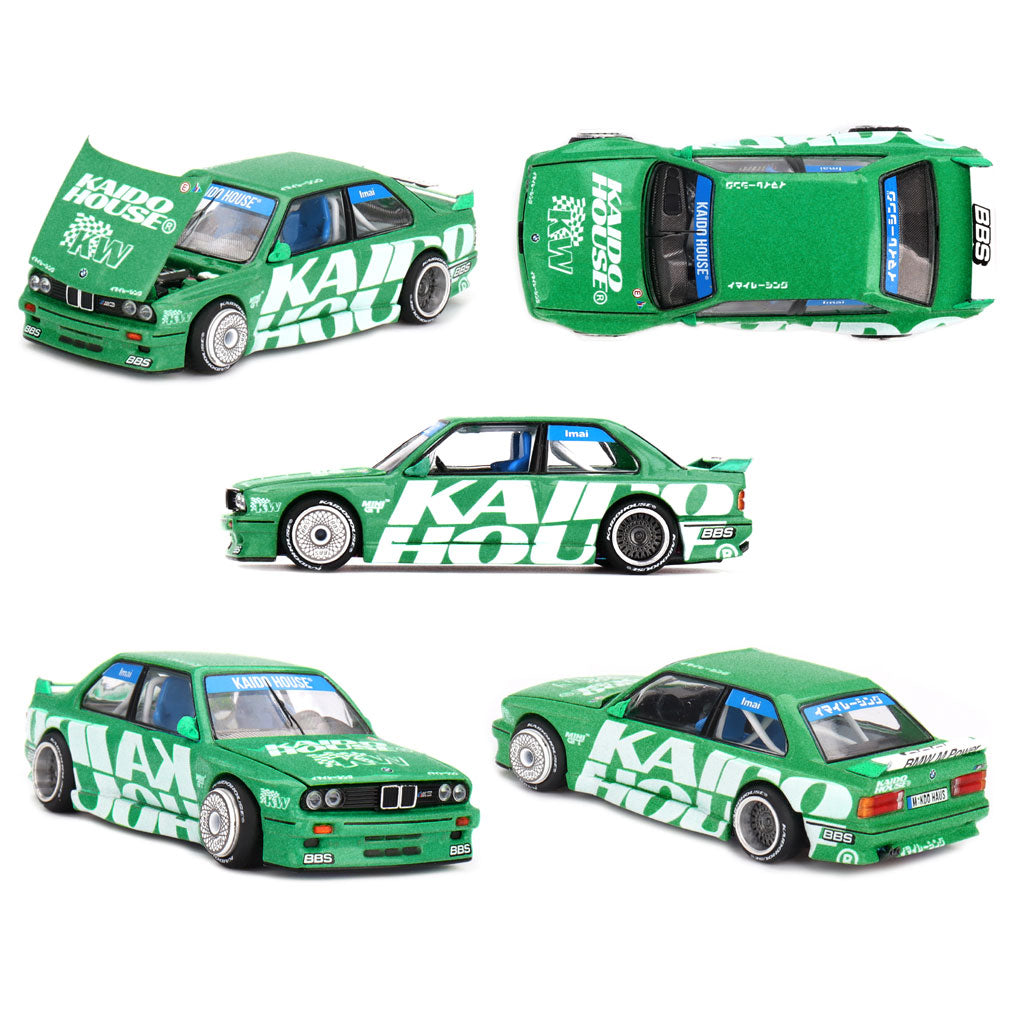 Mini GT Kaido House BMW M3 E30 Kaido Works V2 Green (242) (1:64 Scale)