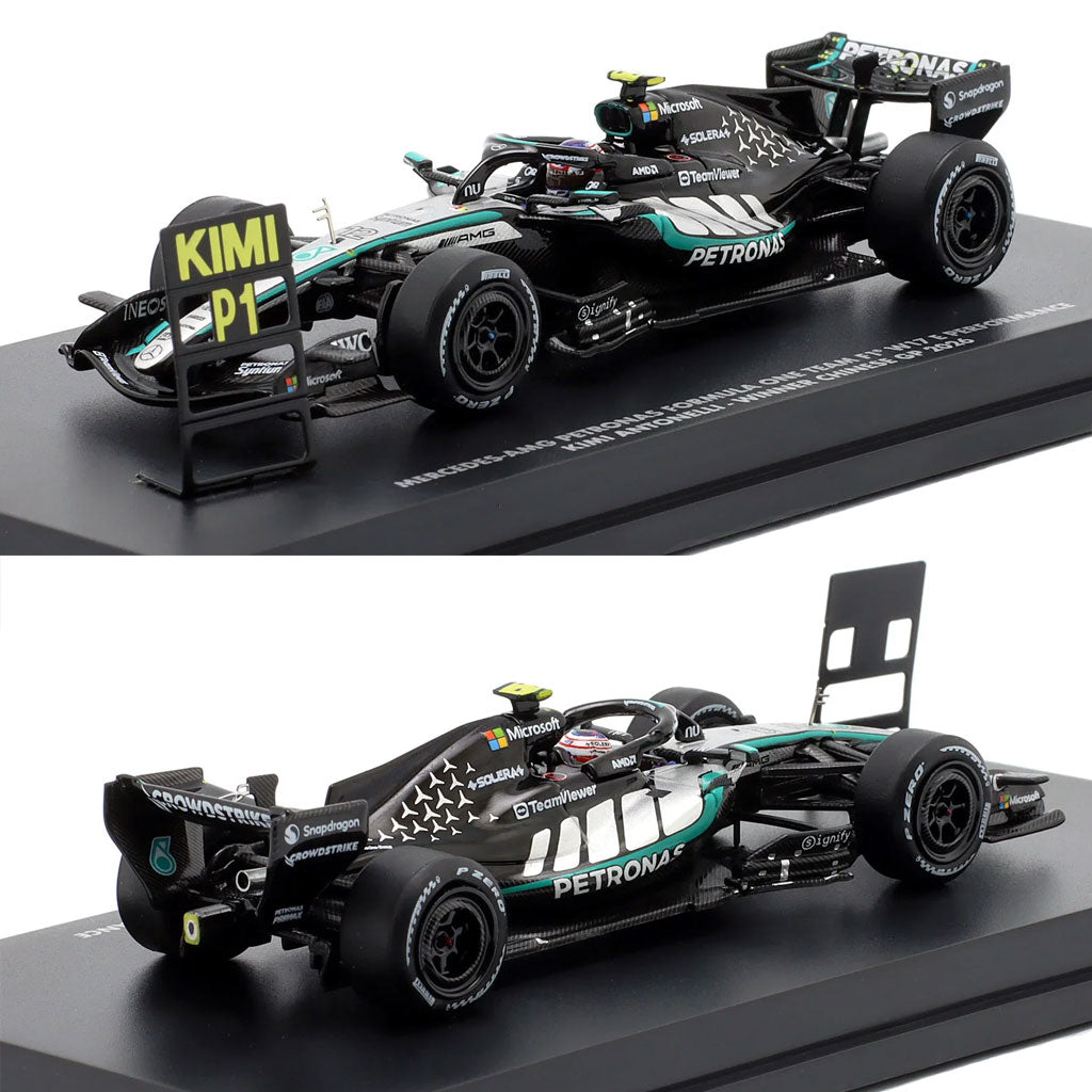 Minichamps Mercedes-AMG W17 #12 China 2025 Antonelli & Pitboard (1:64)