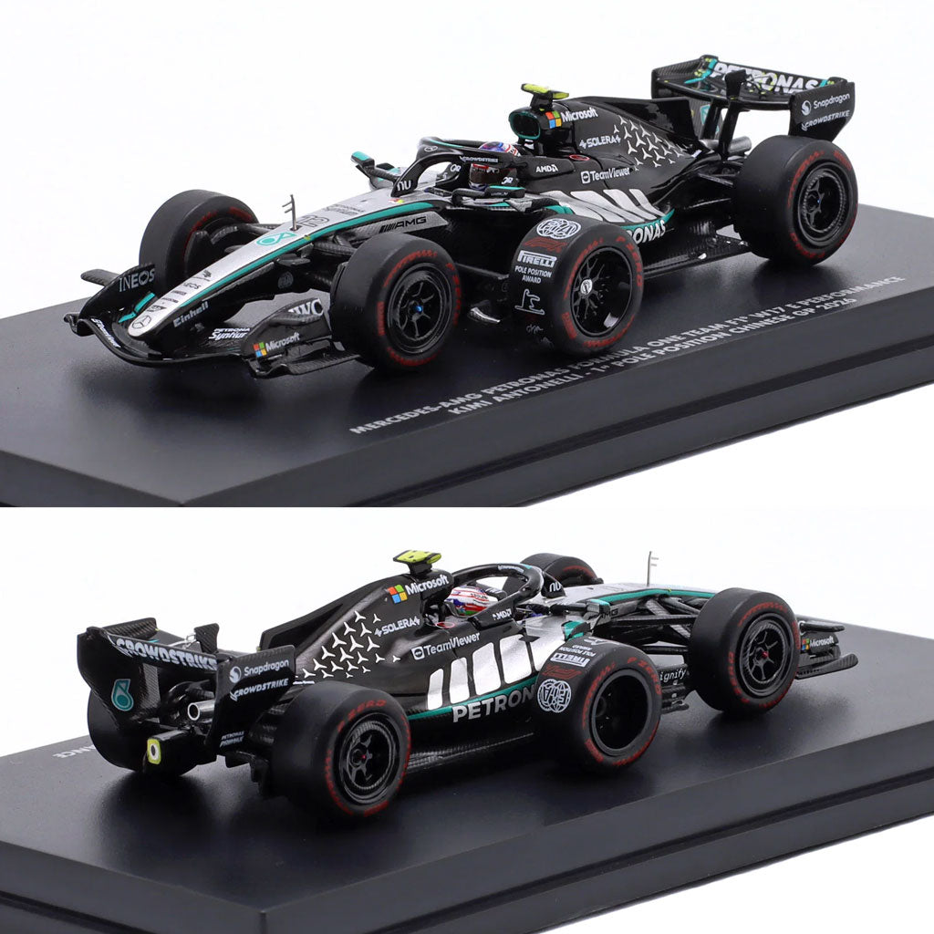 Minichamps Mercedes-AMG W17 #12 China 2026 Antonelli & Pole Tyre 1:64