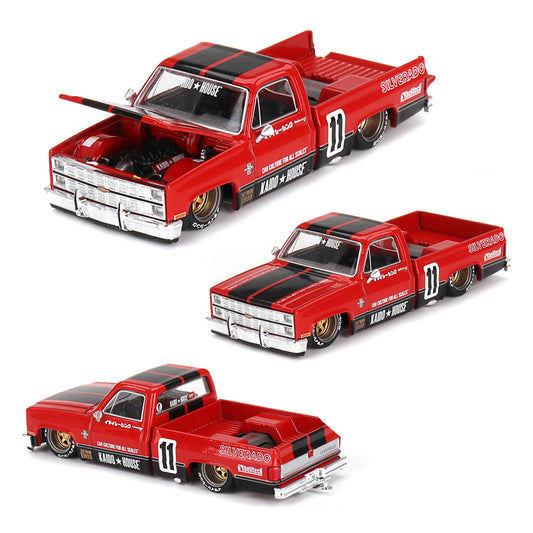 Mini GT Chevrolet Silverado Kaido House V1 Red (066) (1:64)