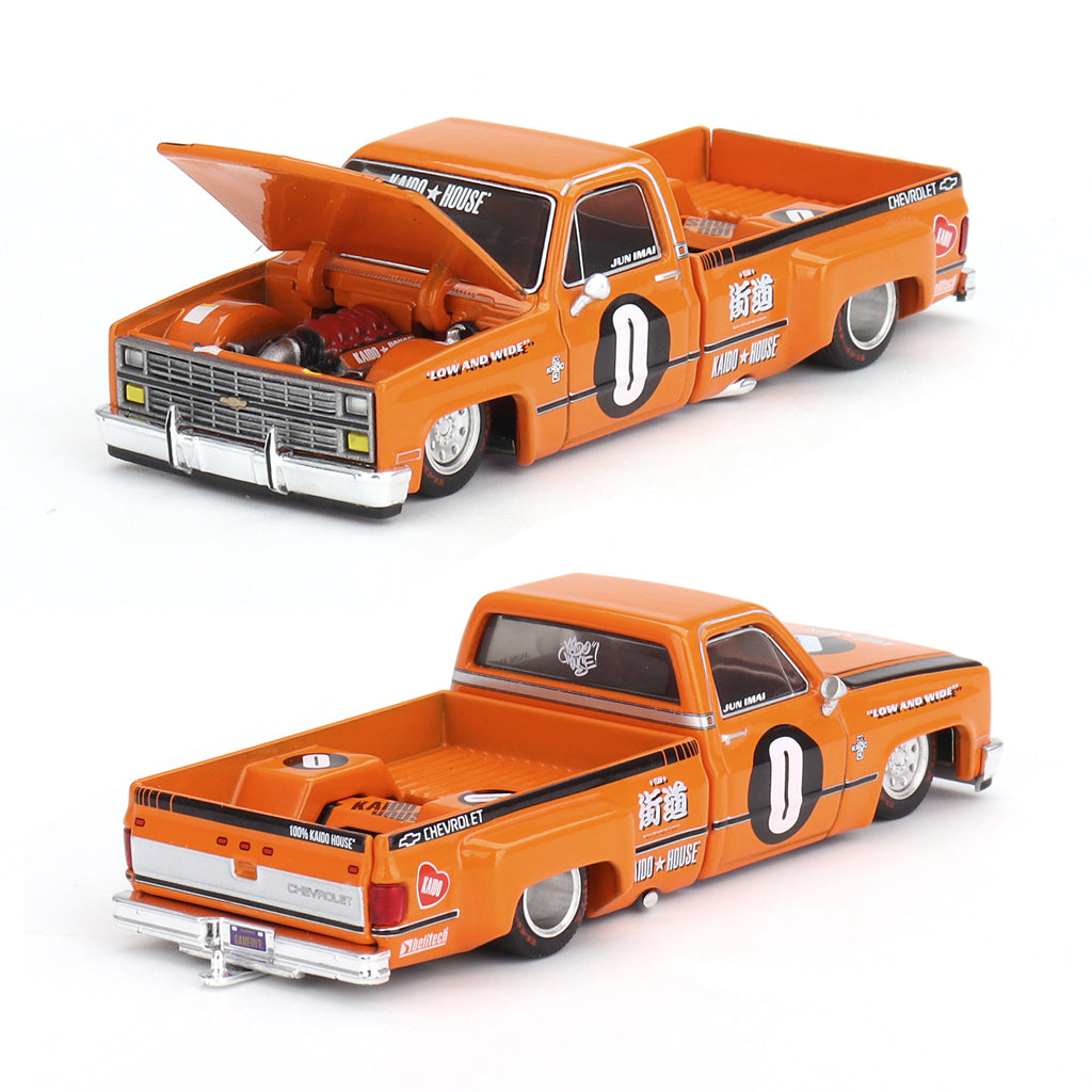 Mini Dully Mini GT Chevrolet Silverado Dually Kaido V2 Orange (090) (1:64) – AGR ...