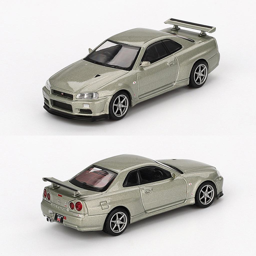 Mini GT Nissan Skyline GT-R R34 V-Spec II Nur Millenium Jade (1003)