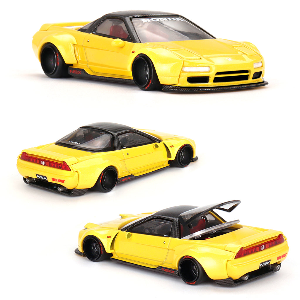 Mini GT Kaido House Honda NSX Kaido Works V1 Yellow (108) (1:64)