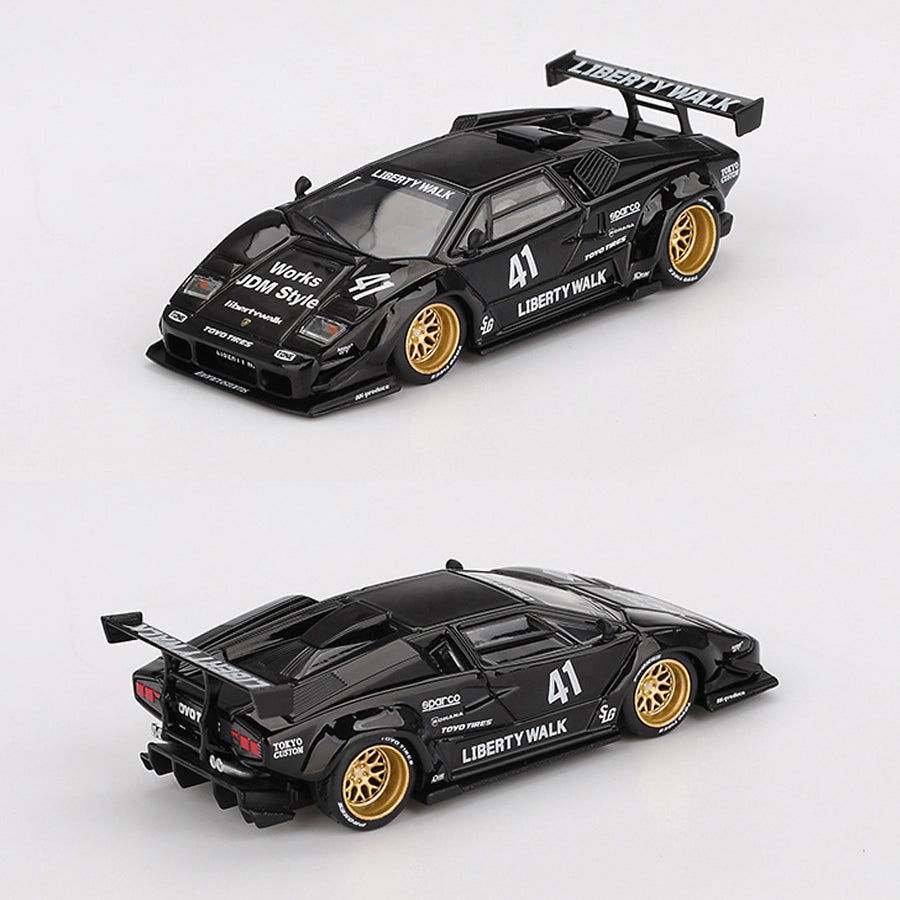 Mini GT Lamborghini Countach LB-Works Black (1081) (1:64 Scale)