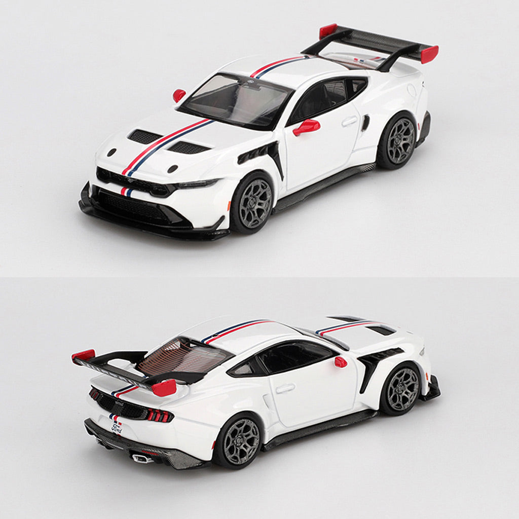 Mini GT Ford Mustang GTD White Spirit Of America Livery (1097) (1:64)