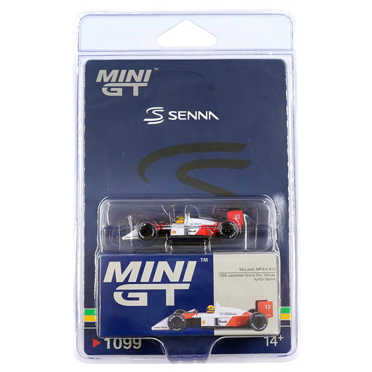 Mini GT McLaren MP4/4 #12 Ayrton Senna 1988 Japanese GP (1099) Blister