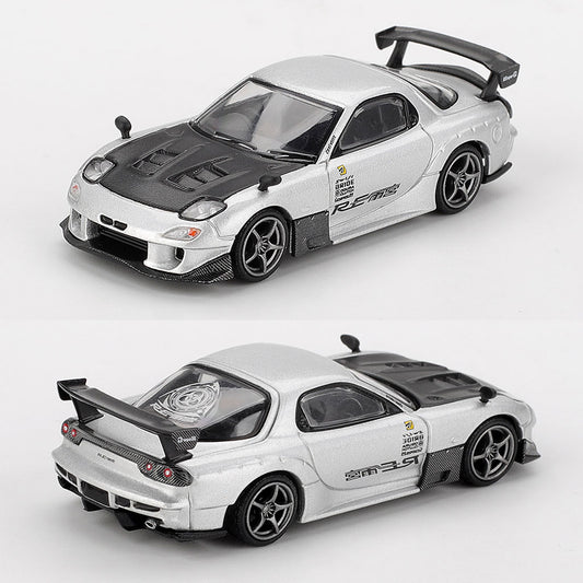 Mini GT Mazda RX-7 RE-Amemiya Silver Metallic (1106) (1:64 Scale)