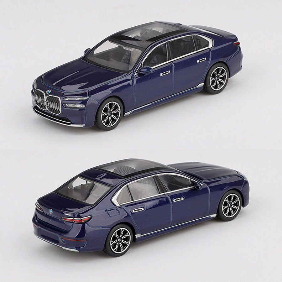 Mini GT BMW i7 xDrive60 Tanzanite Blue Metallic (1111) (1:64 Scale)