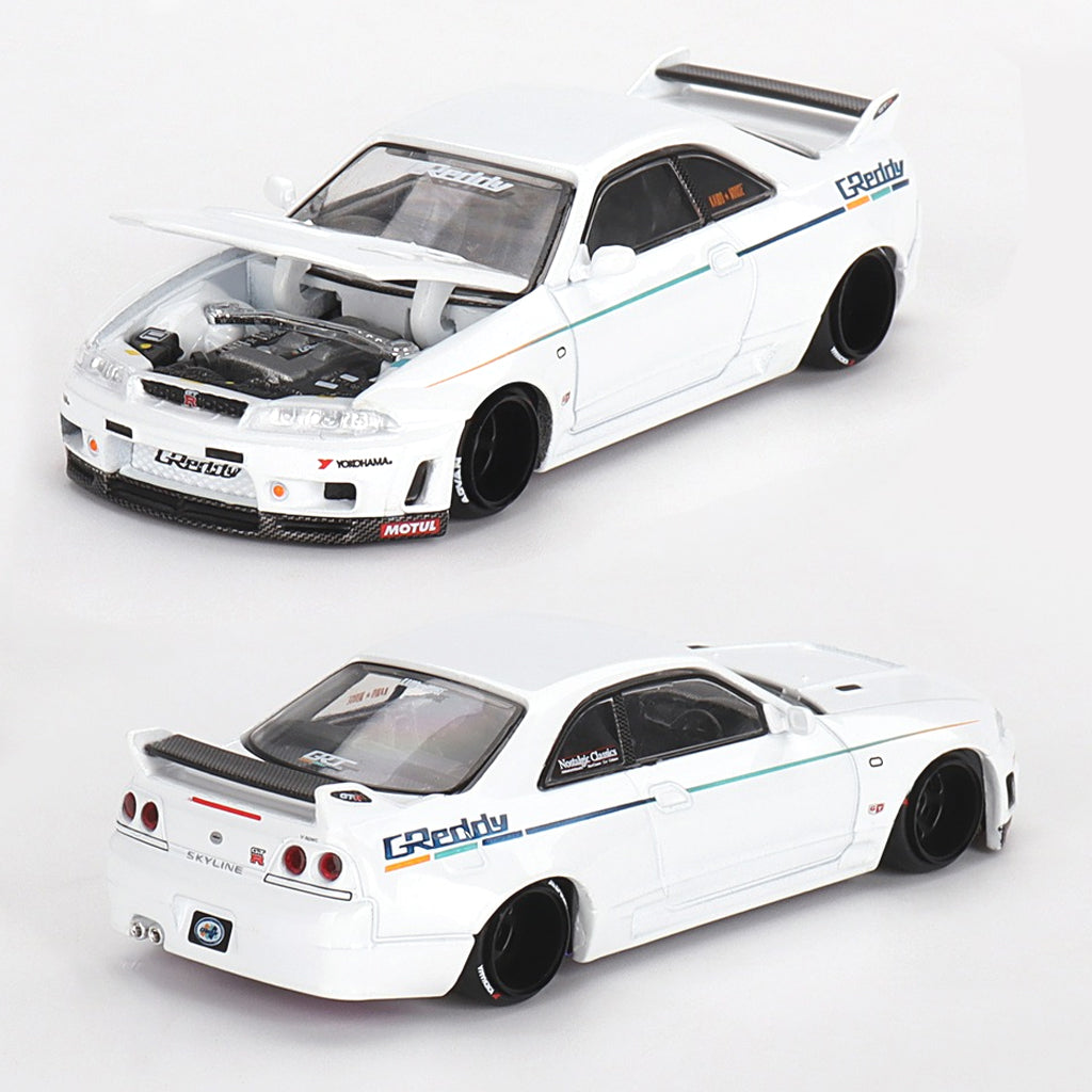 Mini GT Nissan Skyline GT-R R33 GReddy GR33 V1 White (113) (1:64) – AGR ...
