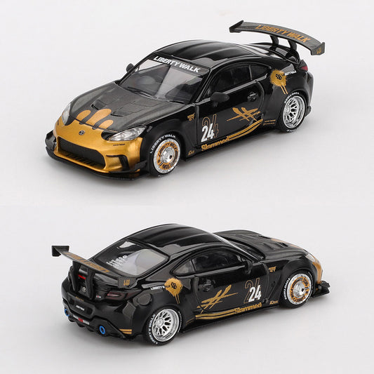 Mini GT Toyota GR86 LB Nation Black / Gold Livery (1149) (1:64 Scale)