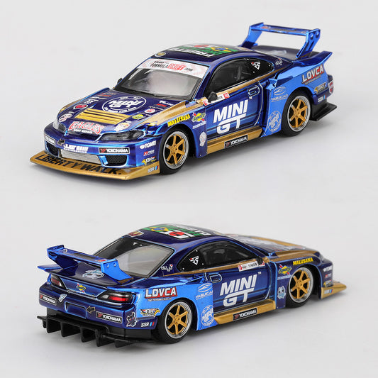 Mini GT Nissan S15 Silvia #555 Liberty Walk 2025 Formula Drift (1157)