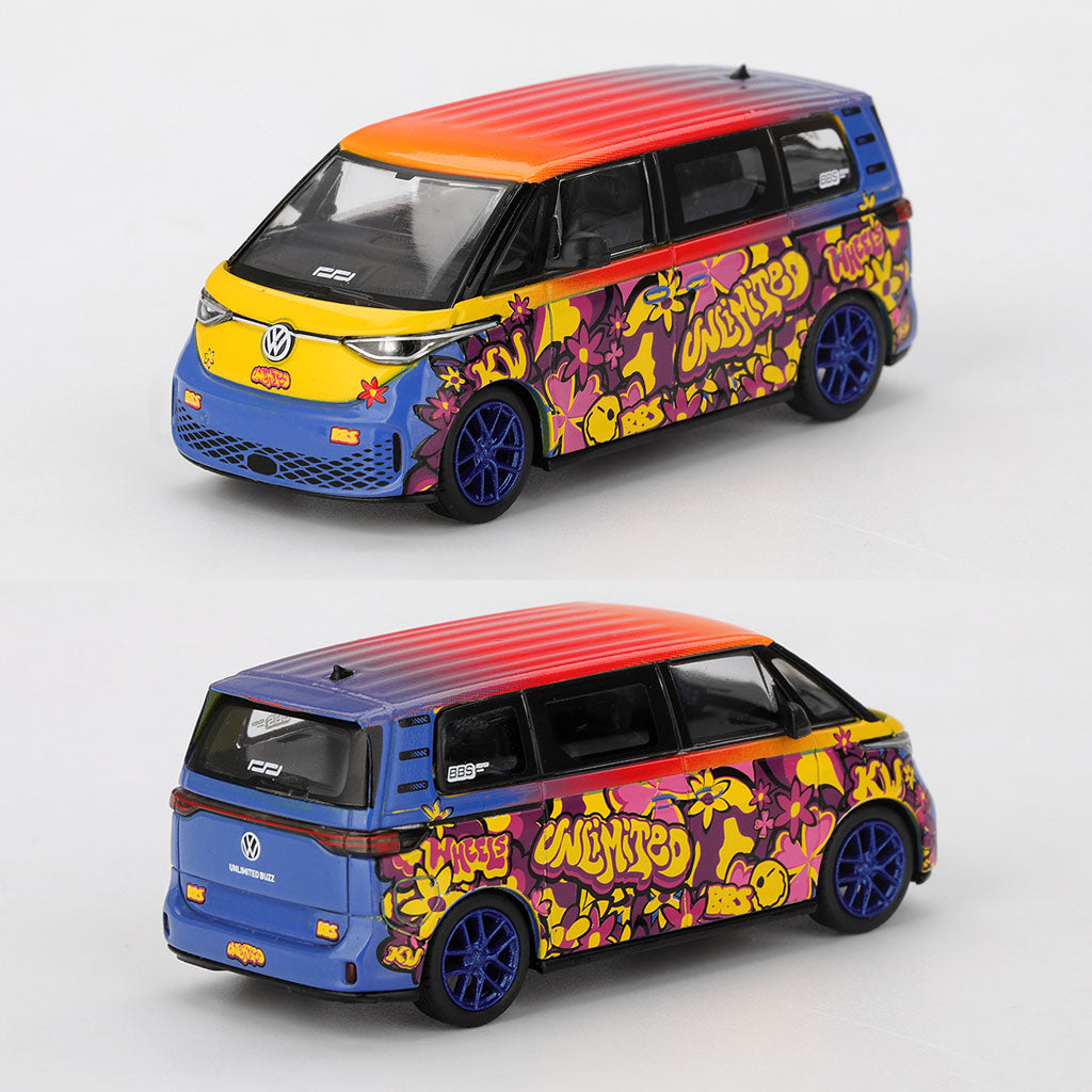 Mini GT Volkswagen ID Buzz KW / BBS Flower Power Design (1159) (1:64)