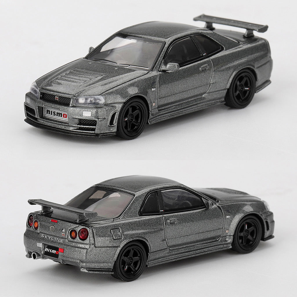 Mini GT Nissan Skyline GT-R R34 Nismo BNR34 CRS Version Grey (1160)